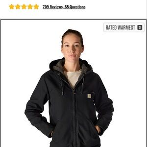 Carhartt Women's Black Sherpa-Lined Utility Jacket
